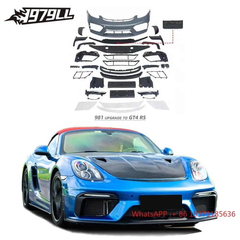 

[1979LL] Автомобильный Bodykit 2013 2014 2015 981, обновление переднего бампера до комплектов кузова GT4RS Spyder для Porsche Cayman Boxster 981