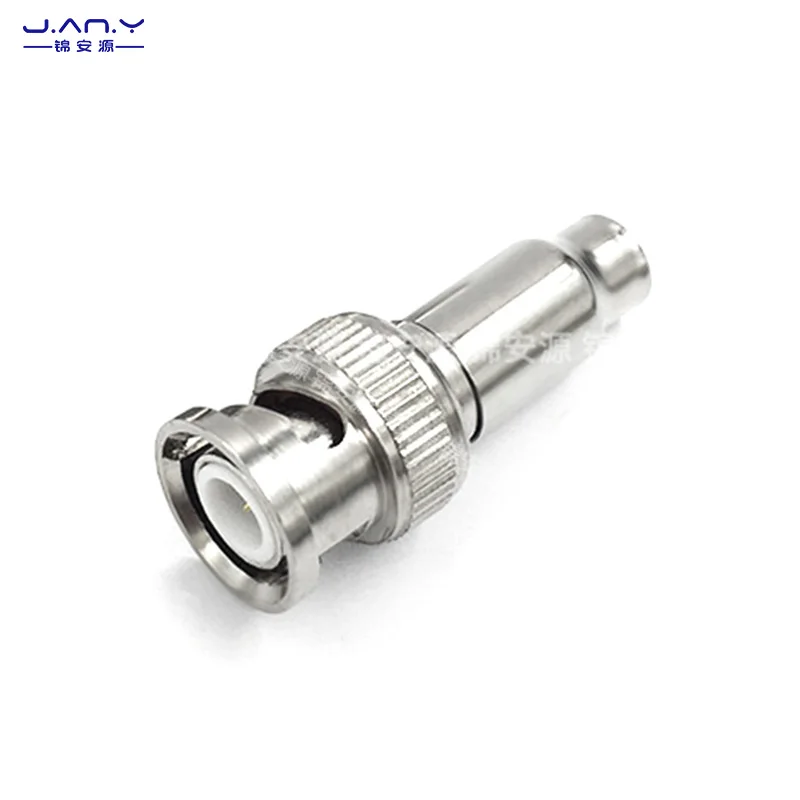 Welding free BNC cold press three piece set Q9 crimping head video coaxial connector pure copper BNC male extrusion head