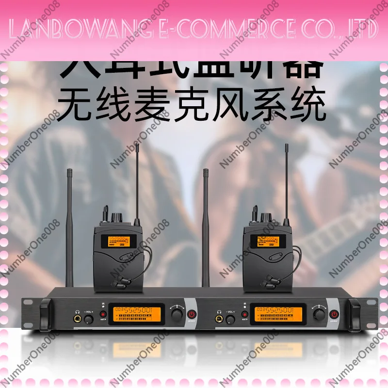 1 To 2 Wireless In Ear Monitor Kit Noise Isolation Bodypack Transceiver For Live Show Band Vocalist Conference Microphone