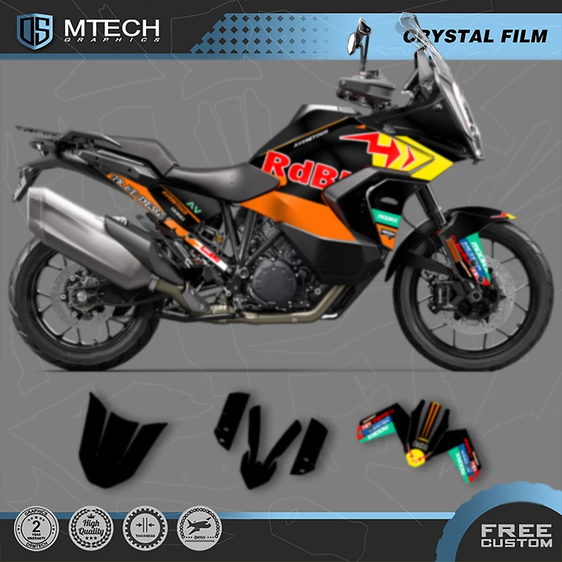 

DSMTECH Custom Motorcycle Graphics For KTM 2021 2022 2023 ADV 790 1290 R S Decals Stickers Kits 010