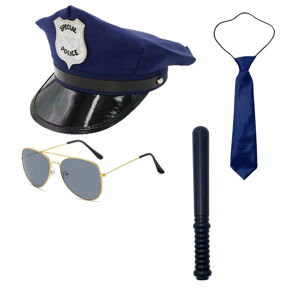 1PCS / 4PCS Erwachsene Polizei Hut Octagon Flachen Hut Cosplay Leistung Maskerade Spaß Requisiten Polizei Hut Uniform Zubehör – Detail 16