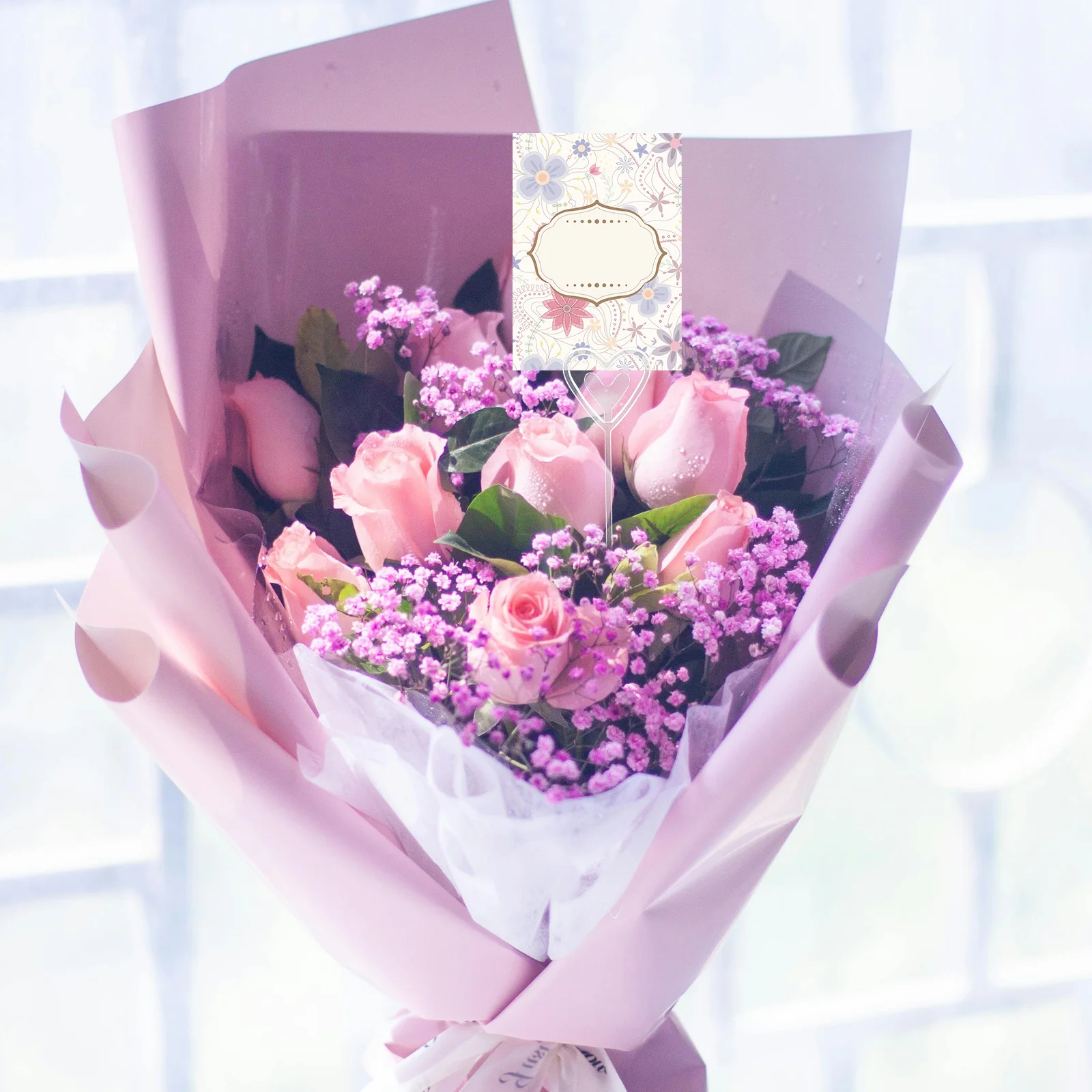 

160Pcs Floral Pick Card Holders Heart Shape Plastic Sturdy Floral Arrangement Photo Clips Wedding Bouquet Decoration Supplies