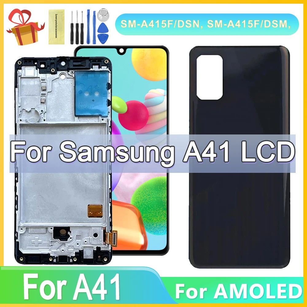 

For Samsung Galaxy A41 LCD Display A415F SCV48 SC-41A Touch Screen Panel Digitizer Assembly Replacement Part for Samsung A41 LCD