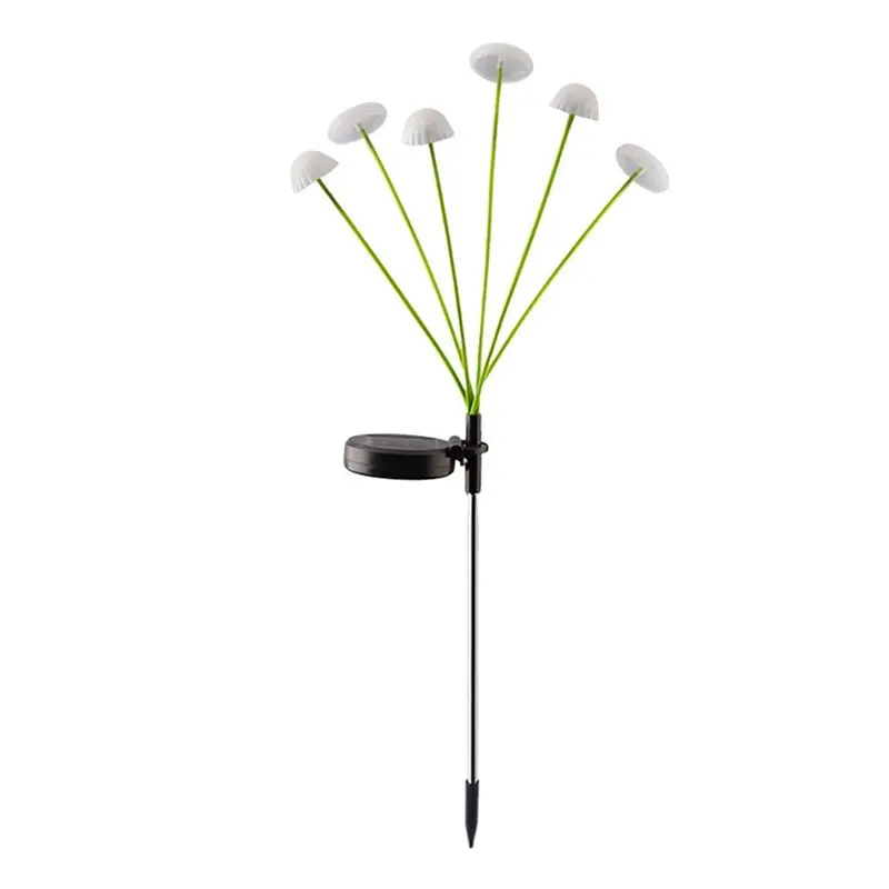 AC88-2X Solar Garden Lights 6-Head LED Mushroom Lamp Jellyfish Atmosphere Light B