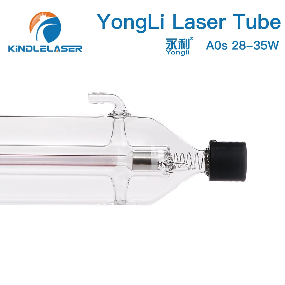 KINDLELASER Yongli A0s 28W-35W tubo Laser CO2 lunghezza 600mm diametro. 80mm per macchina da taglio per incisione Laser CO2