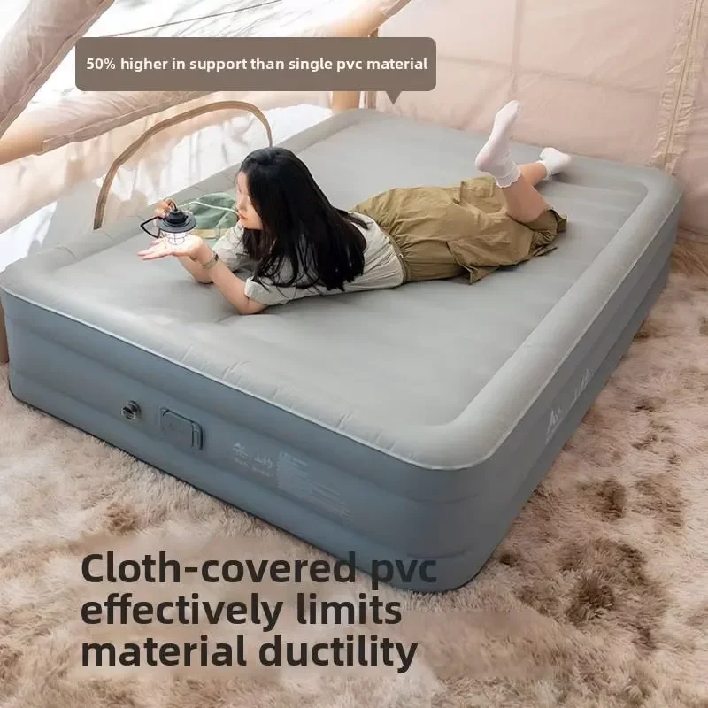 Premium Quality Air Mattress-Durable Inflatable Bed with Built-In Pump- Perfect for Home Use, Camping, and Guests