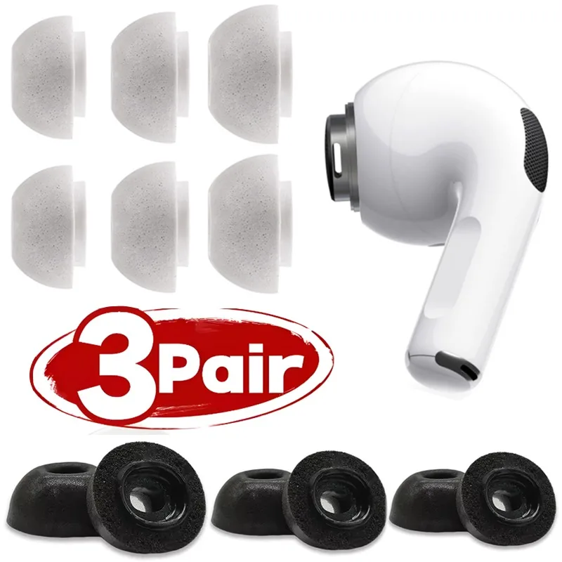 

3 1 пара насадок из пены с эффектом памяти премиум-класса для AirPods Pro 1 2, шумопоглощающие подушечки, беруши, сменные амбушюры из губки, амбушюры