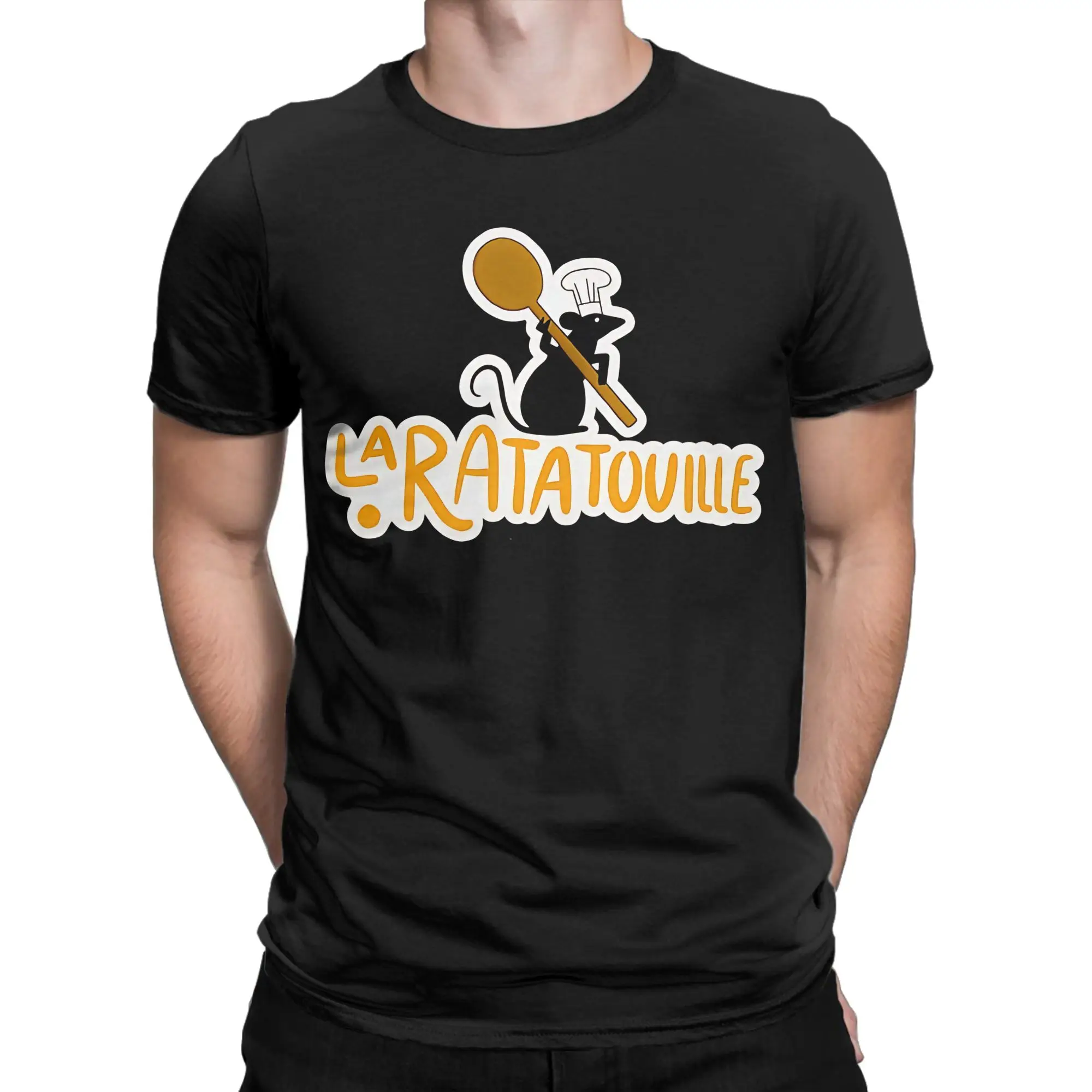 Ratatouille Men's T Shirt  Leisure Tees Short Sleeve Round Collar T-Shirts Cotton Printed Clothes