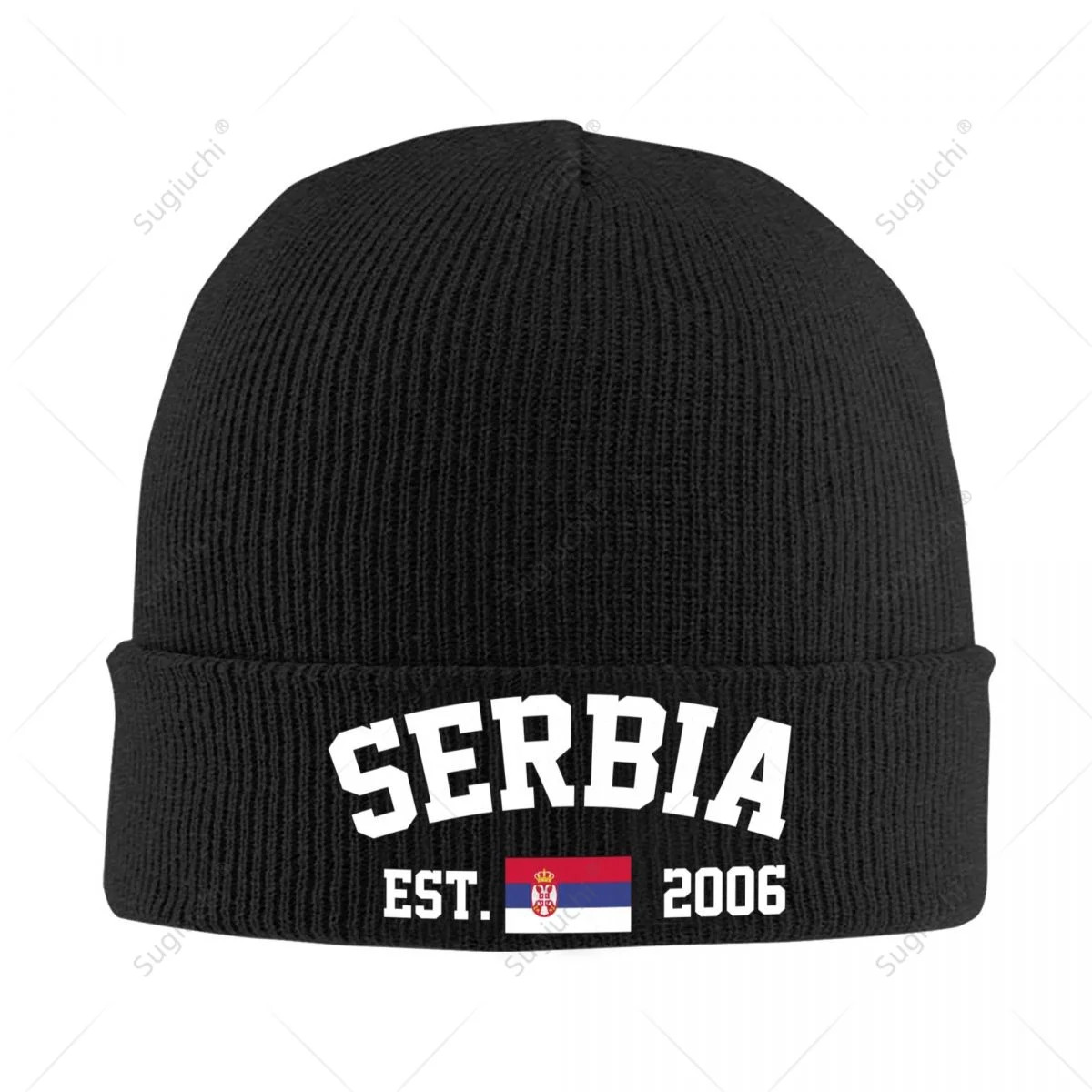 Unisex Serbia EST.2006 Knitted Hat For Men Women Boys Winter Autumn Beanie Cap Warm Bonnet