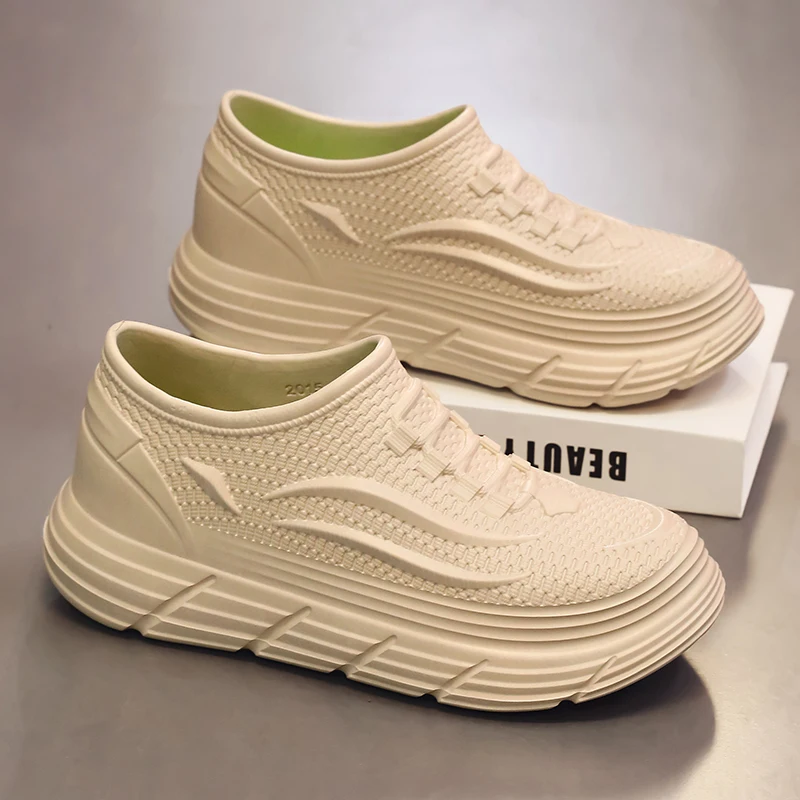 Waterproof Non-Slip Men's Rain Boots Short Tube Lightweight Comfortable Kitchen Shoes Fashionable All-Match Work Shoes Men