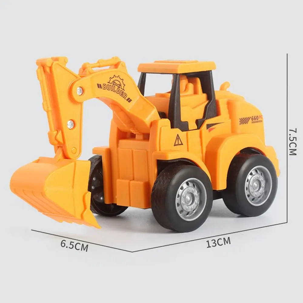 Durable Plastic Engineering Vehicle Model Press Sliding Simulation Model Excavator Bulldozer