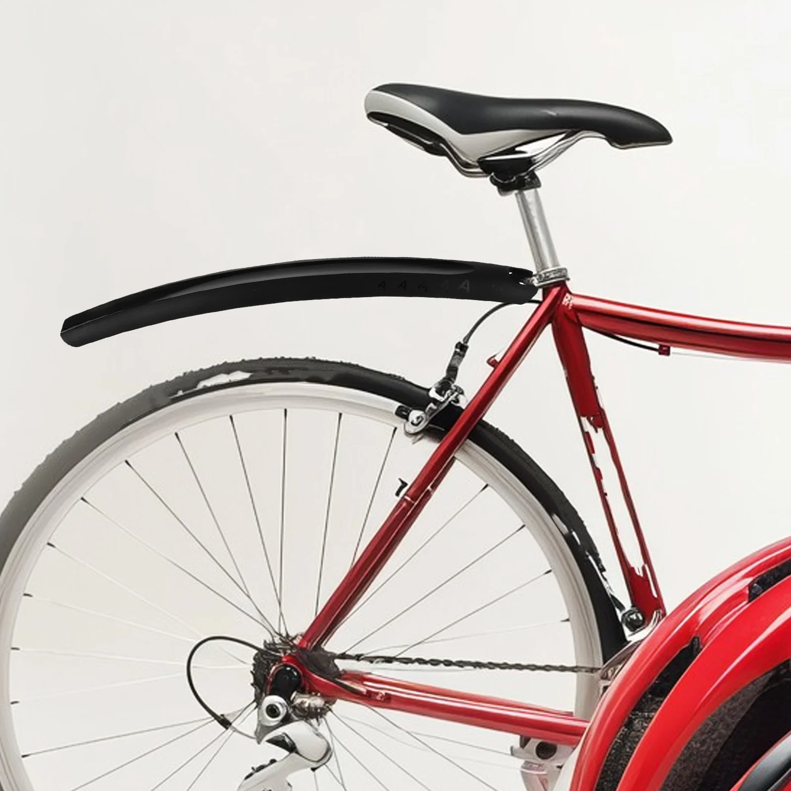 

1Set Bicycle Splash Guard Adjustable Quick Release Design Durable Material Universal Fit for Road Mountain Bicycles