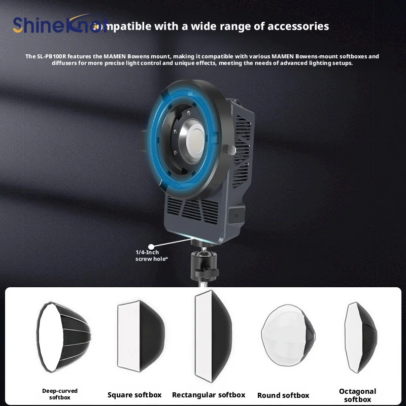 SHINEKNOT 100w Photography Fill Light Rechargeable Cob High-Power RGB Handheld Lighting Portable Outdoor Video Shooting Lighting