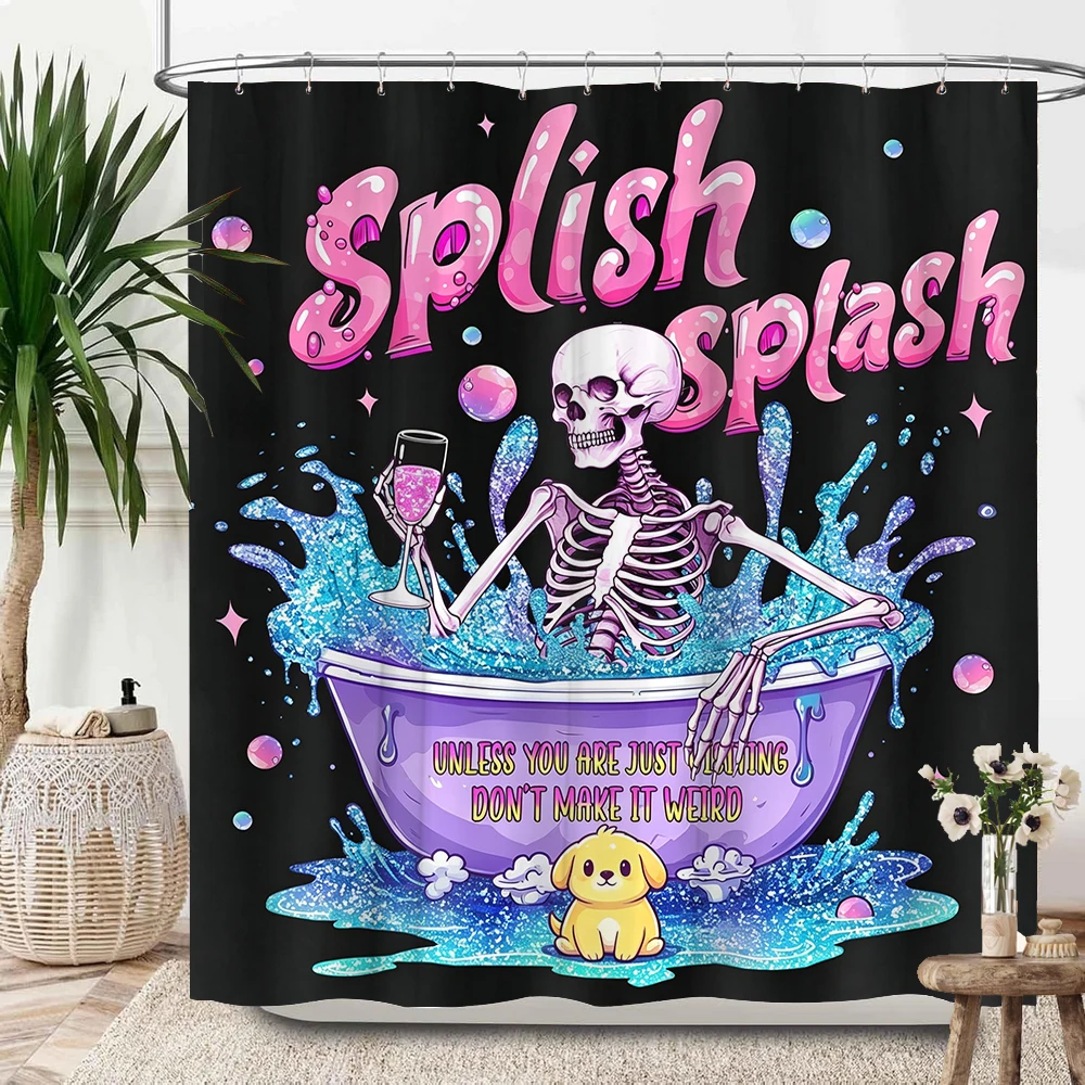 Halloween Shower Curtain Horror Night Bloody Hands Spooky Zombie Skull Scary Halloween Waterproof Bath Bathroom Shower Curtain