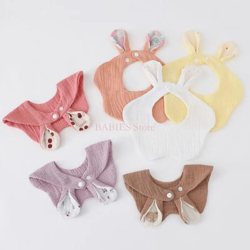 C9GB verstellbare Babyschürze Lovely Ears Designings Neugeborenenschürze, bequeme, atmungsaktive Babyschürze zum Sabbern und