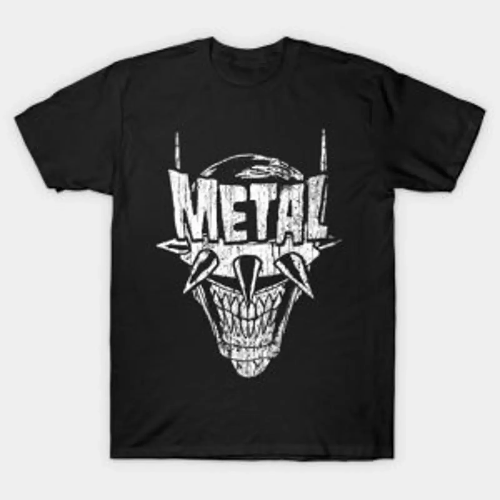 Heavy Metal Laughing Bat vintage Washed graphic Stylish Comfortable fashion Unisex streetwear Versatile Breathable Soft