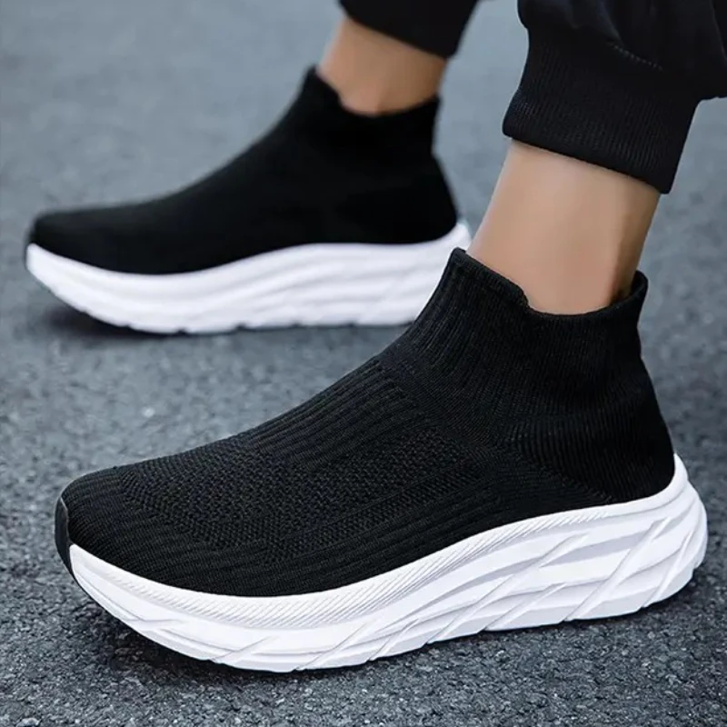 

Men's Casual Sneakers Breathable Mesh Socks Shoes Fashion Sport Running Shoes Ankle Boots Slip-on Tennis Loafers For Women
