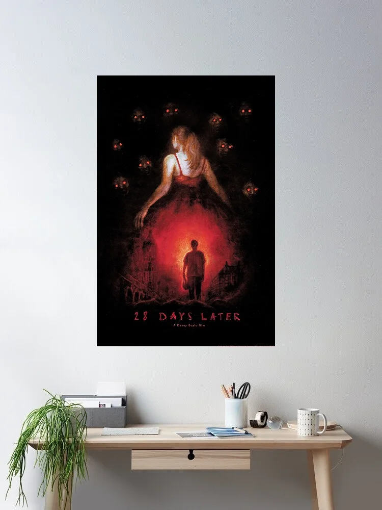 28 Days Later Movie Art Print Canvas Poster, Living Room Decor, Home Wall Picture