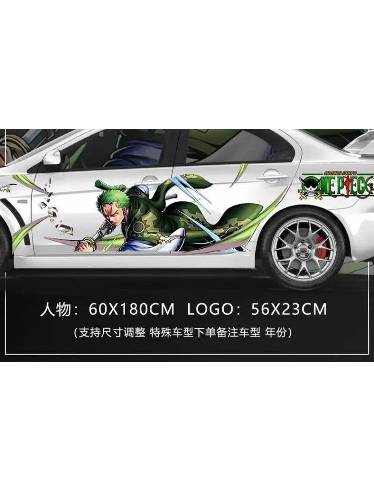 One Piece Sticker Autocarrosseriedecoratie Autofilmsticker Monkey D. Luffy Anime Sticker Roronoa Zoro Krasblokkerend Vakantiecadeau - afbeelding 2
