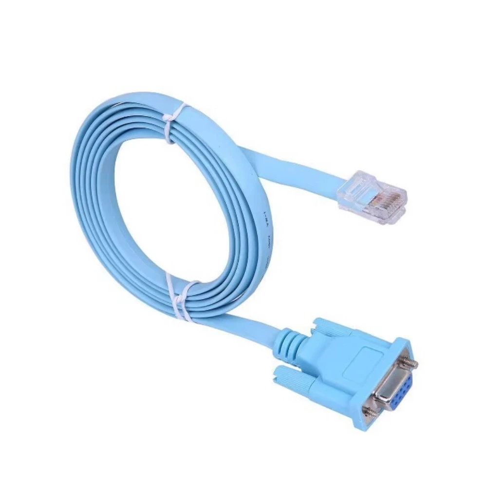 كابل وحدة التحكم USB RJ45 Cat5 إيثرنت إلى RS232 DB9 COM منفذ تسلسلي أنثى التمديد راوتر كابل محول الشبكة الأزرق 1.5/1.8/3/5 متر #6