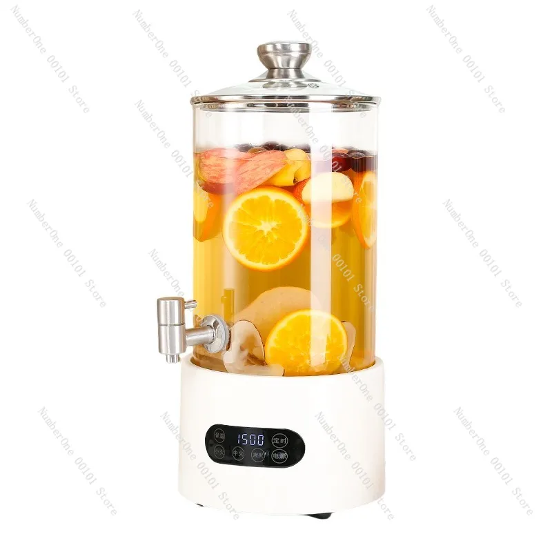 

10L Large Capacity Commercial Glass Insulated Beverage Dispenser Smart Tea Brewing Urn with Faucet Multifunction Hot Drink