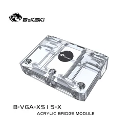Bykski B-VGA-XS15-X L-Shaped Bridge Module Acrylic GPU Water Block Top-Side Multifunctional Change Direction for Cooling System