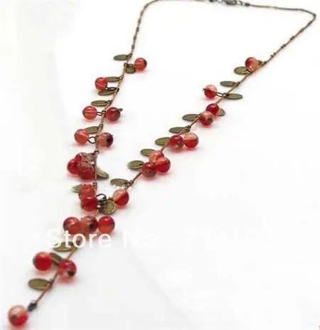 Hot Sales Fashion Thai Style Sweet Cherry Necklace Wholesale Jewelry Necklaces Women