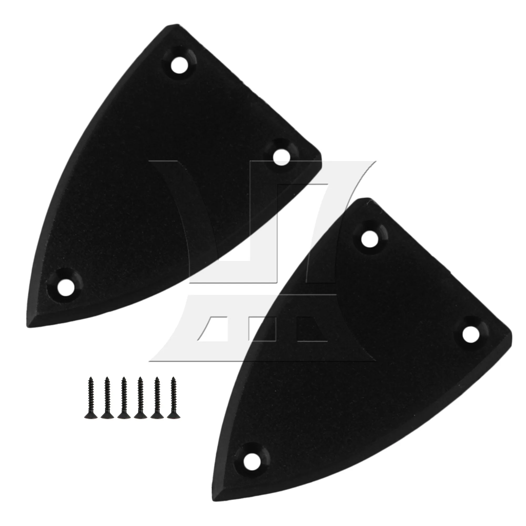 YIBUY 2Pieces BLACK 1 layer Triangle TRUSS ROD COVER FOR GUITAR