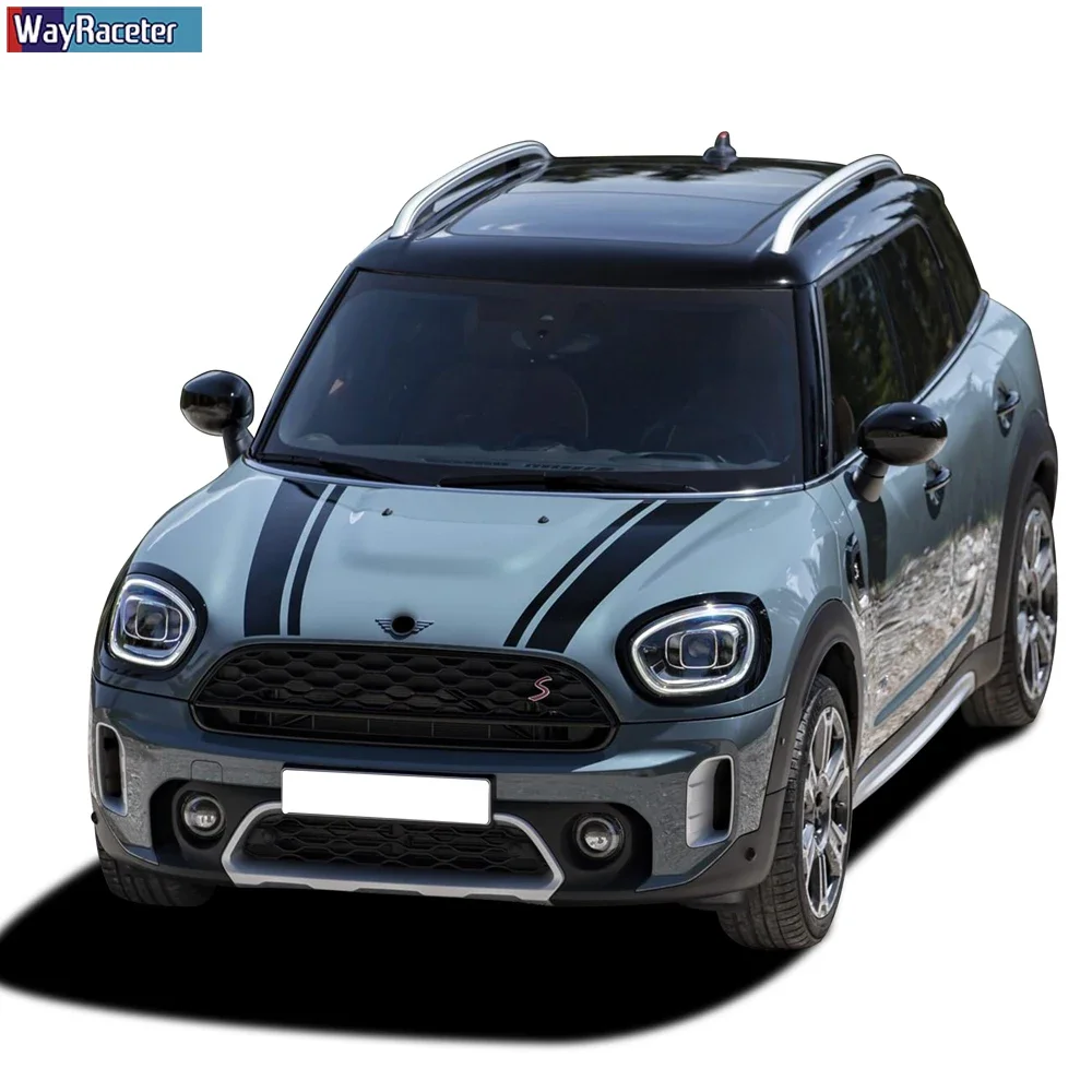Car Hood Decal Bonnet Band Rear Trunk Body Kit Side Stripes Skirt Sticker For MINI Countryman F60 Cooper JCW Accessories
