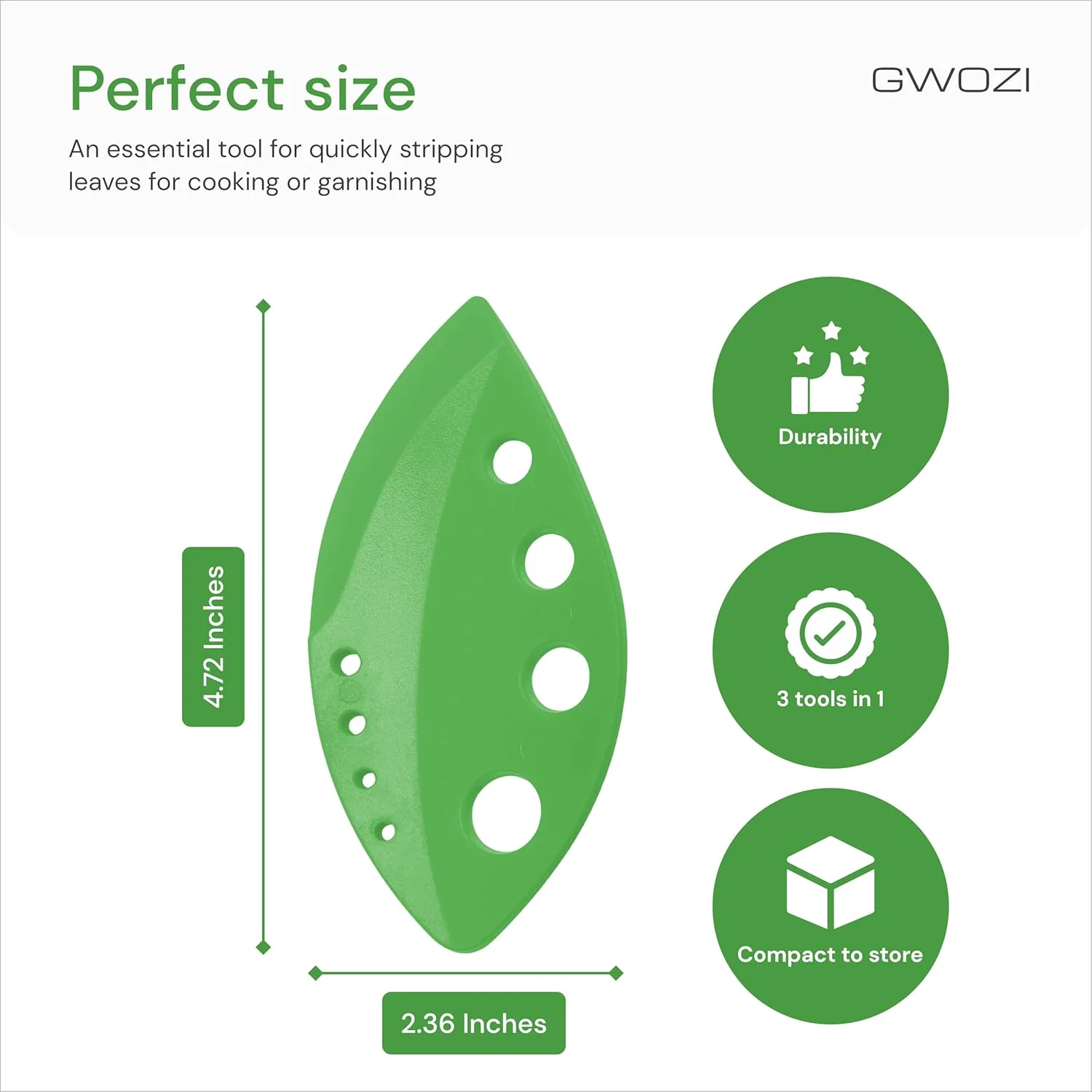 허브 스트리퍼 도구 - 8개 구멍 허브 잎 스트리퍼 - 주방 허브 스트리핑 도구 - 케일, 씨로렌스용 플라스틱 녹색 식물 스트리퍼