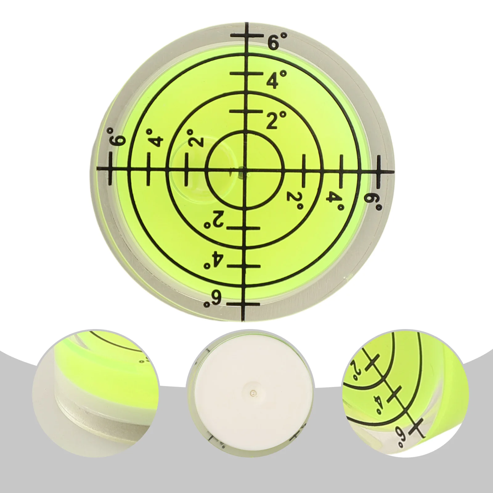 2PCS 32mm Acrylic Bubble Level For Spirit Bubble Degree Mark For Level Round Circular Measuring Meter 20°-30° Handy Tool