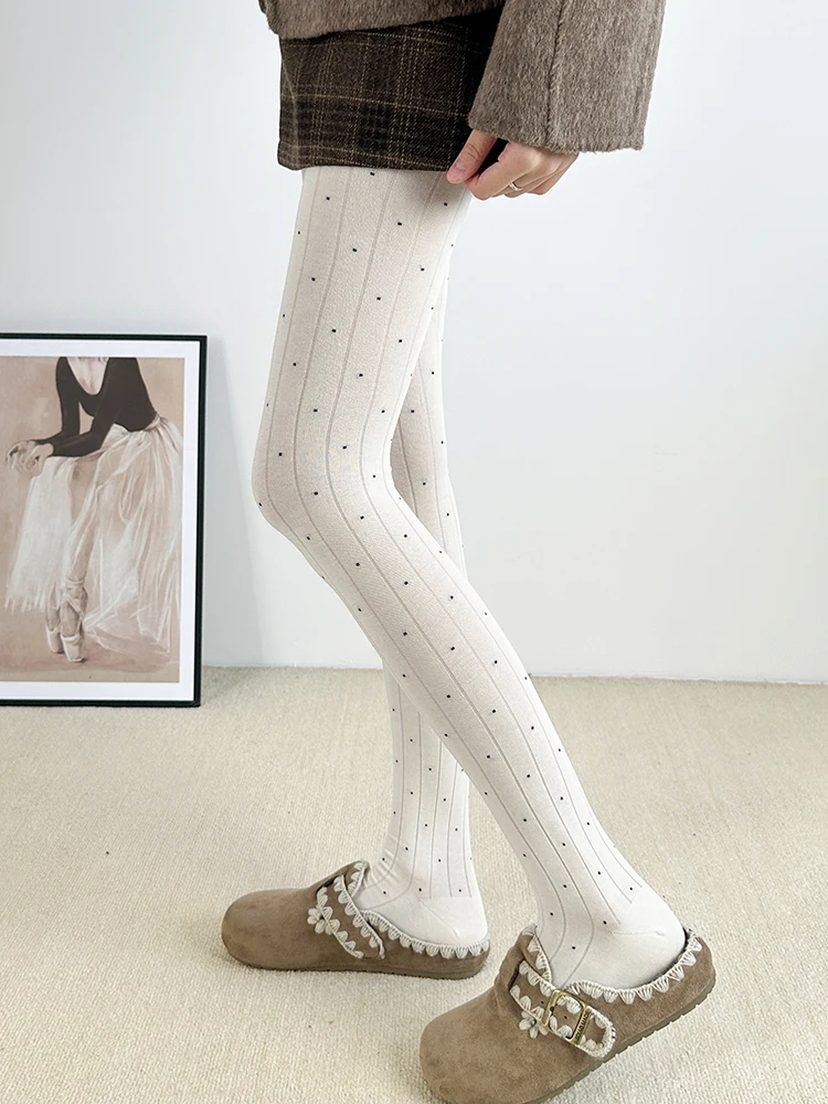 Y2K البولكا نقطة جوارب مخططة النساء النايلون رقيقة الخريف تخزين 2026 الربيع الشارع الشهير لوليتا جوارب طويلة #5
