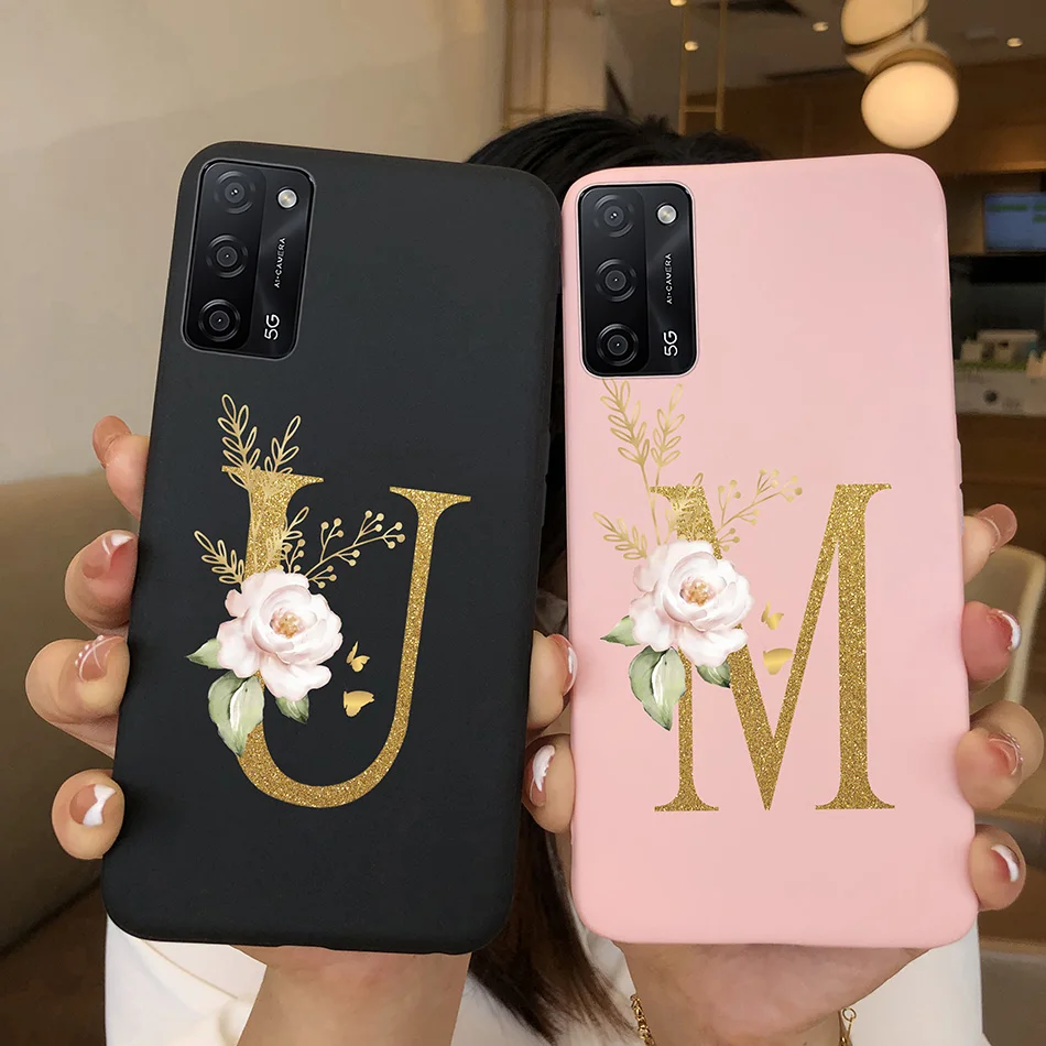 For Oppo A54 CPH2239 A54S CPH2273 Soft Silicone Shockproof Cute Letters Cover For Oppo A54 OppoA54 A 54 6.1