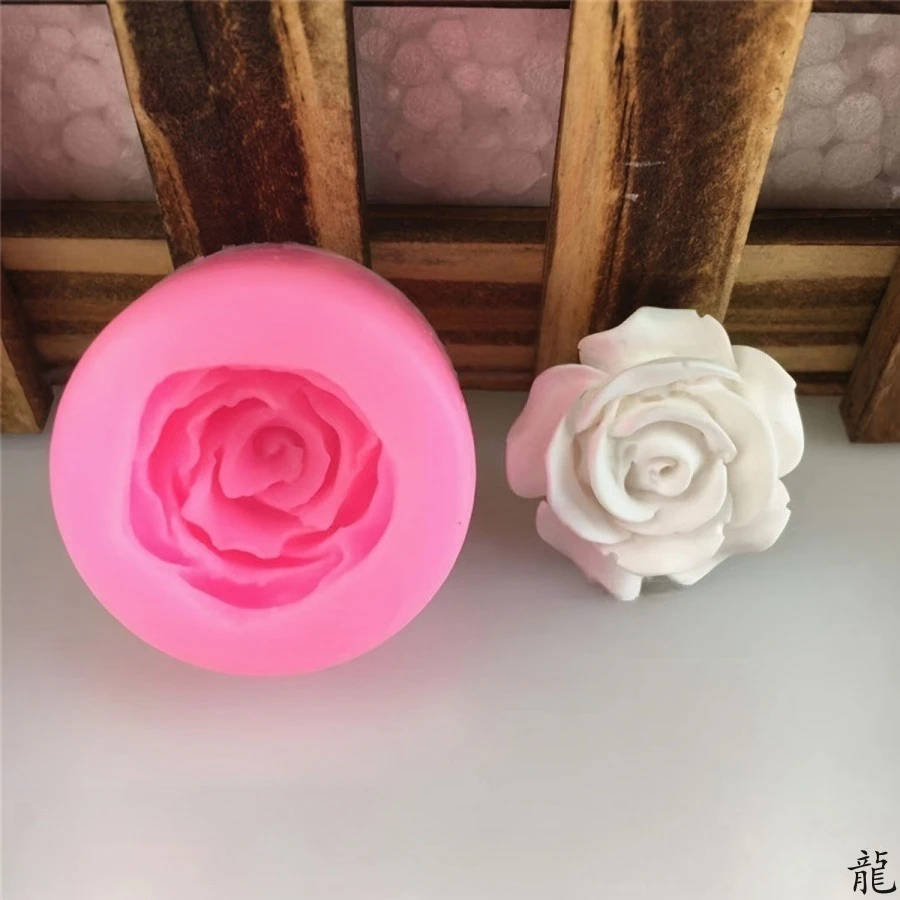 Flower Bloom Rose Shape Silicone DIY 3D Cake Mold Fondant Soap Cupcake Candy Chocolate Jelly Decoration Baking Tool Moulds