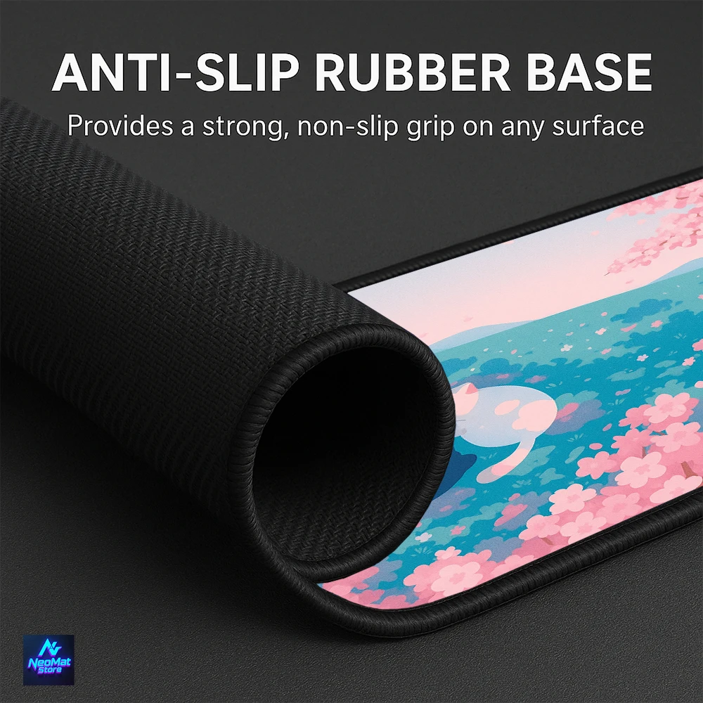 Pink Office Mouse Pad Xxl Cat Desktop Accessories Aesthetic Carpet Keyboard Mat Blue Mousepad Kawaii Computer Mat for Desk Cute