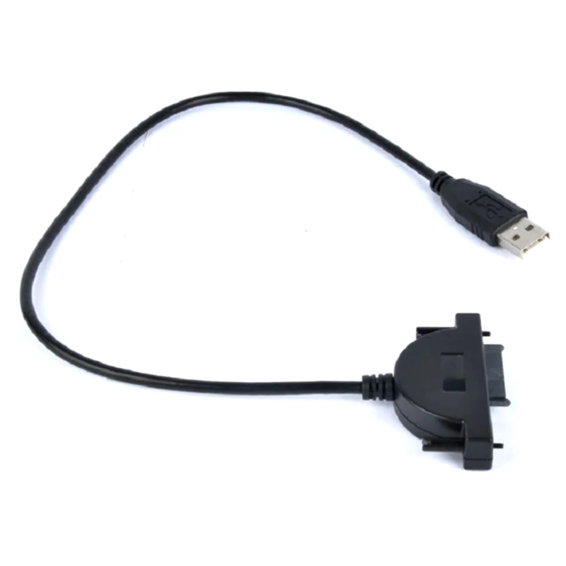 USB 2.0 to Mini SATA II 13-Pin Adapter Cable for Slim DVD/CD-ROM–Converts Notebook Drive to External USB,Includes MountingScrews