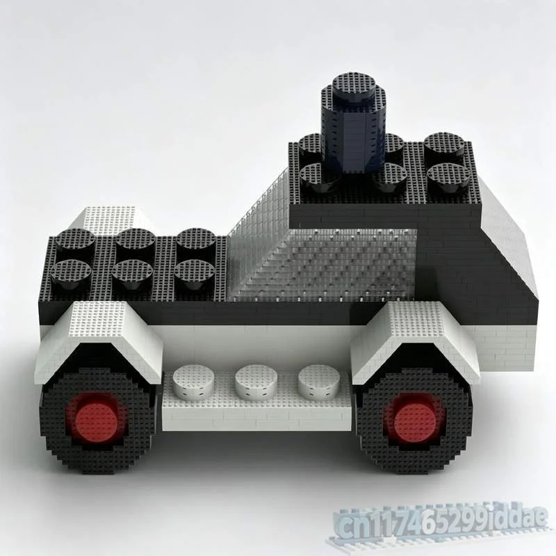 4196PCS Classic Town Police Patrol Car Model MOC Custom Puzzle Law Enforcement Vehicle DIY Creative Assembly Building Blocks Toy