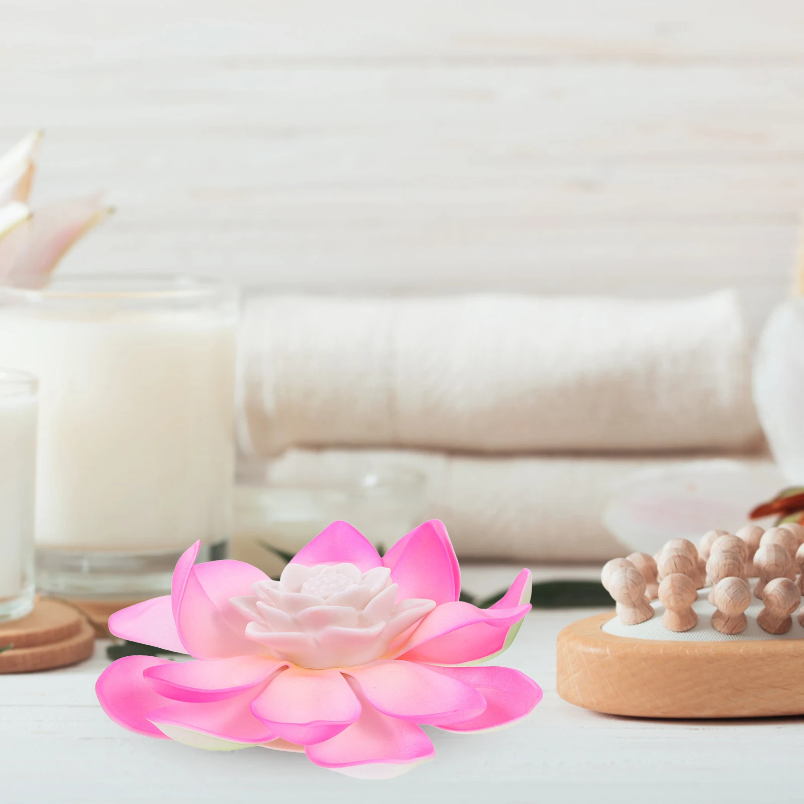 أضواء زهرة الزنبق اللوتس Led لمياه حمام السباحة ديكور مشرق تتلاشى مقاومة عديمة اللهب مصباح المنزل حفل زفاف ليلة