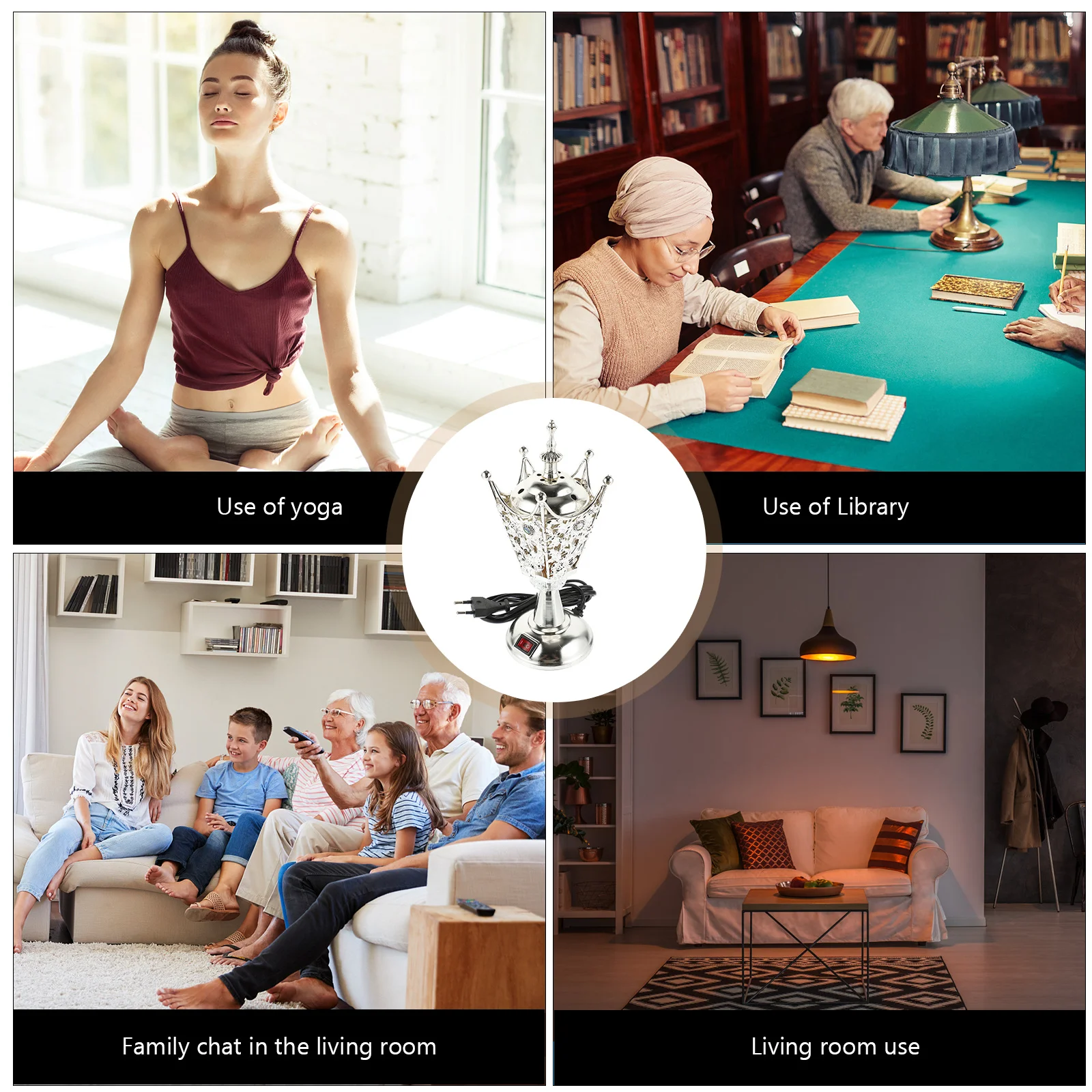 

Incense Desktop Burner Ornament Burner Vintage Metal Aroma Stove For Home Decor Office Bedroom Desktop Portable Holder