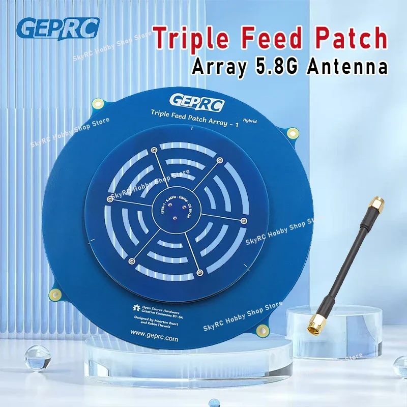 GEPRC Triple Feed Patch Array 5.8G Antenna-14.4dBi 7-Coupled Patches Low Side Lobe RC FPV VTX Long-Range Video Accessory
