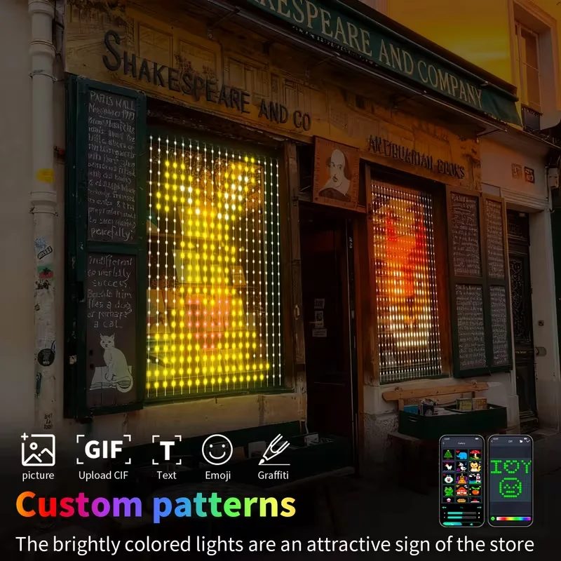RGB Fairy Lights USB Led Smart Curtain Lights Led String DIY Music Lights Party Bluetooth App Window Curtain Bedroom Decoration