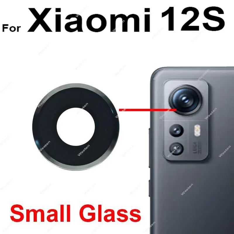 For Xiaomi 12 12X 12S Rear Back Camera Lens Glass Big Small Glass Lens with Adhesive Stiker Replacement Parts