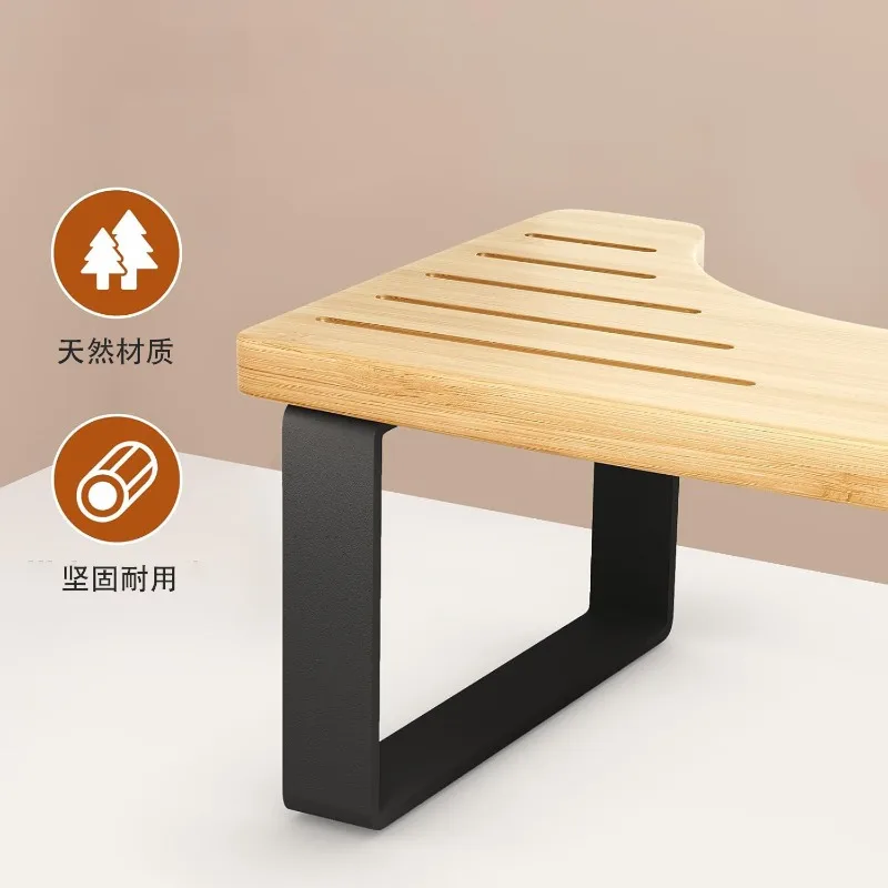 Stools & Ottomans Living Room Furniture Pine Wood Non‑Slip Footstool, Height‑Increasing Bathroom Toilet Foyer ShoeChanging Stool