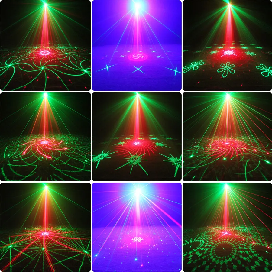 ESHINY RG RGB Laser 24/18/64 Muster Projektor Disco DJ Licht Party Bar Weihnachten Dekoration Haus Dance Neue Jahr Bühne Z13N7