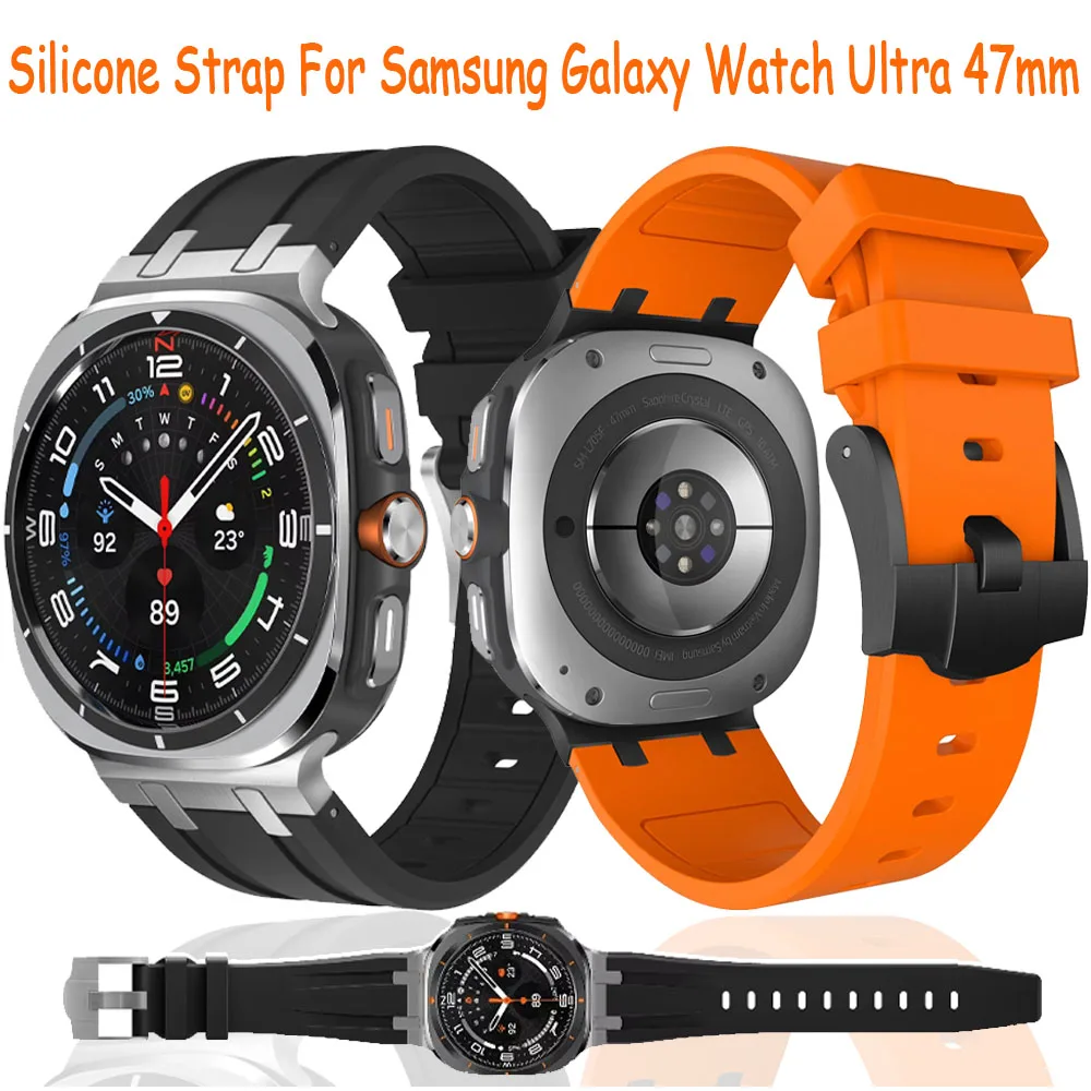 

NO Gaps Silicone Strap for Samsung Galaxy Watch Ultra 47mm Comfortable Sports Replaceable Band For Galaxy Ultra 47mm Wristband