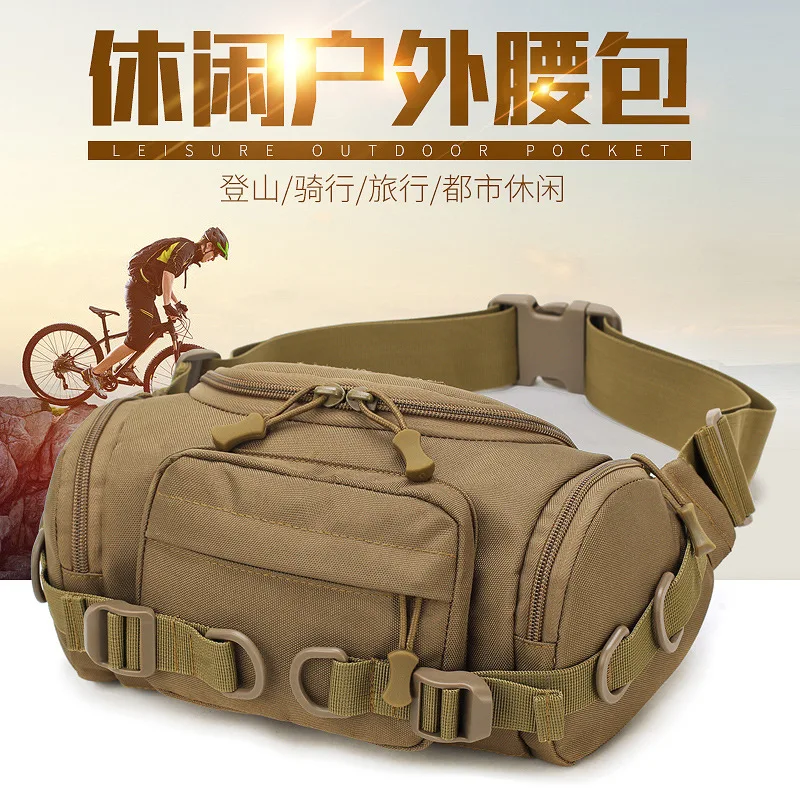 2024 New Men\'s Camouflage Waist Pack Outdoor Sports Backpack Nylon Riding Waist Pack Single Shoulder Crossbody Bag 가방 fanny pack