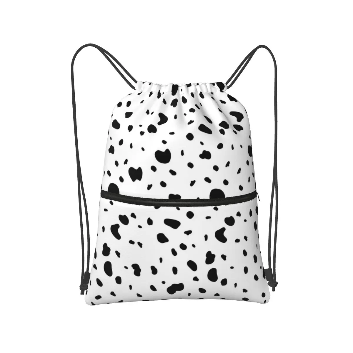 

Далматинские белые и черные рюкзаки с принтом собаки далматина, модные портативные сумки на шнурке, сумки для хранения книг, сумки для путешествий, школы