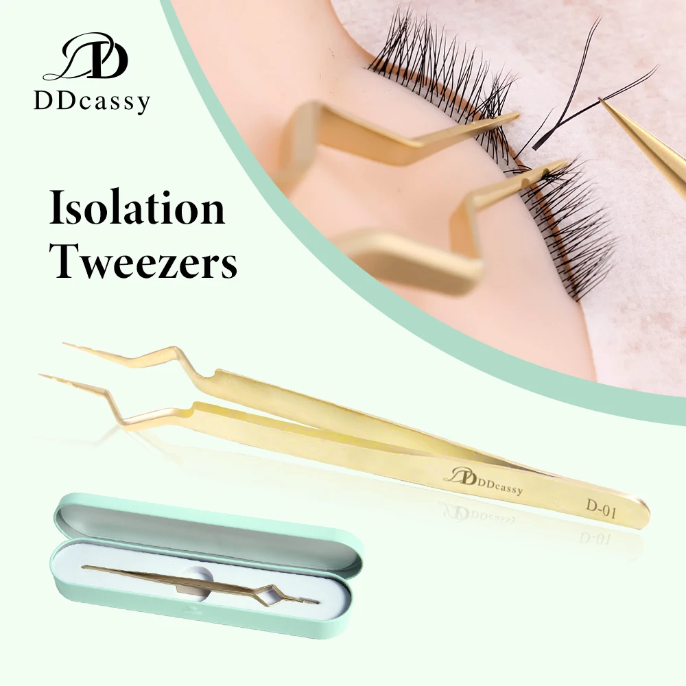

Eyelash Tweezers Isolating Target Lashes Clipper Pinzas for Lash Artists