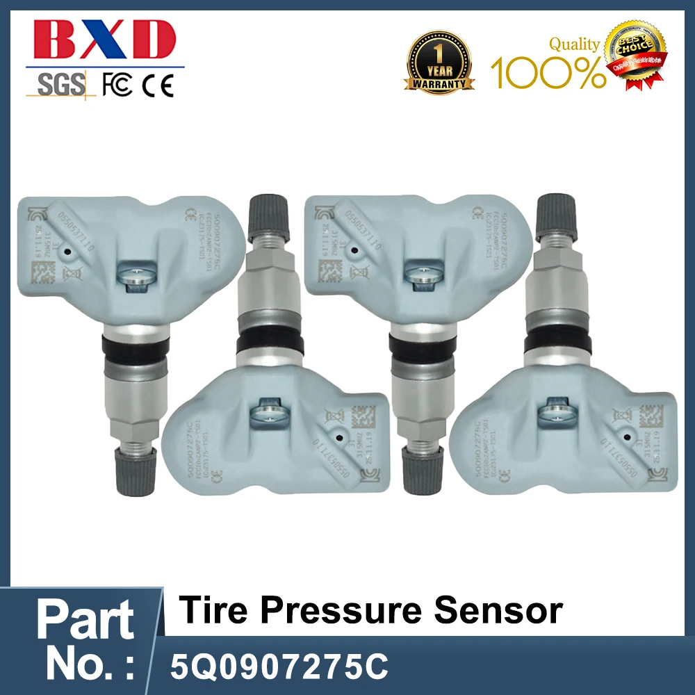 

1/4/8PCS Tire Pressure Sensor TPMS 315MHz 5Q0907275C for Audi Q7 VW Tiguan Touared Touran Porsche Car Accessories Auto Parts