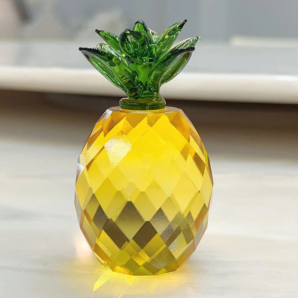 

Crystal Pineapple Ornament Decoration Home Mini Sculpture Trinkets Office
